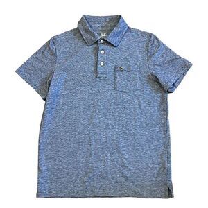 Vineyard Vines Boys Blue Striped Edgartown Polo Size Medium 12-14